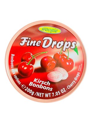 Льодяники Woogie Fine Drops Kirskh Bonbons зі смаком Вишня 1604 фото