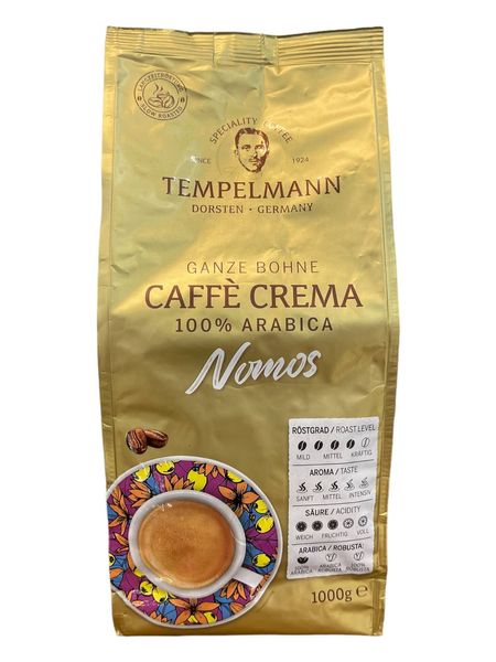 Кофе Tempelmann Nomos Caffe Crema (зерно 1000 гр) 1104 фото