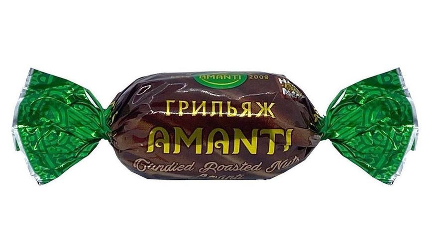 Цукерки AMANTI грильяж у шоколаді 1кг 093156 фото