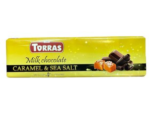 Шоколад молочний карамель та морська сіль Торрас Torras caramel&sia salt 1905 фото