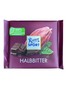 Шоколад черный шоколад Риттер Спорт Ritter Sport halbbitter 2002 фото