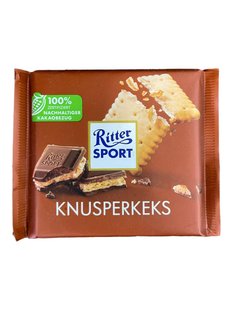 Шоколад молочный с хрустящим печеньем Ritter Sport Knusperkeks 2003 фото