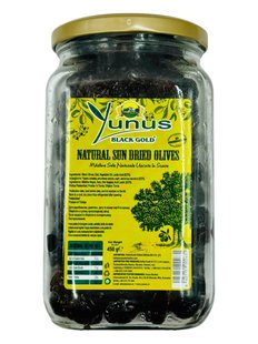 Маслини Yunus black gold natural, sun dried olives 450 г 400-181024-7 фото