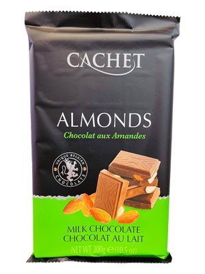 Шоколад молочний "Cachet" Almonds  2018 фото