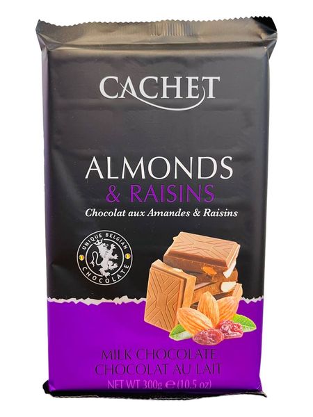 Шоколад молочный "Cachet" Almonds & Raisins 2019 фото