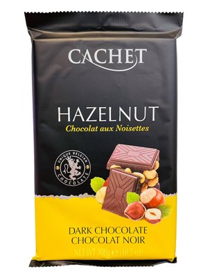 Шоколад чорний  "Cachet" Hazelnut  2021 фото